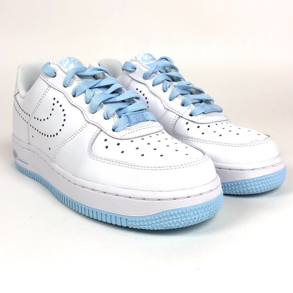 Nike Air Force 1 07 Pale Blue Shoe Retro 315115107 - Picture 2 of 8
